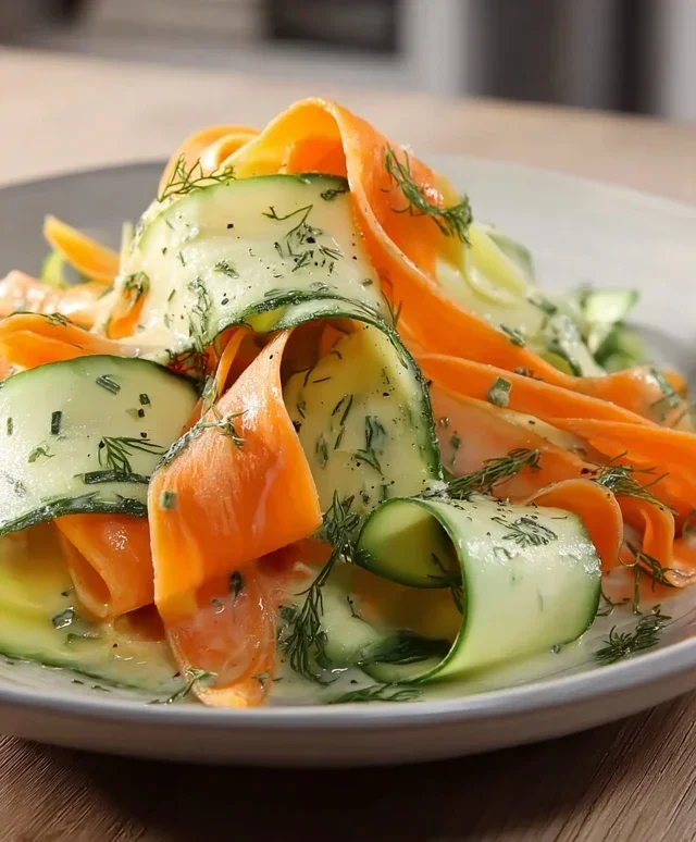 Carrot and Cucumber Ribbon Salad