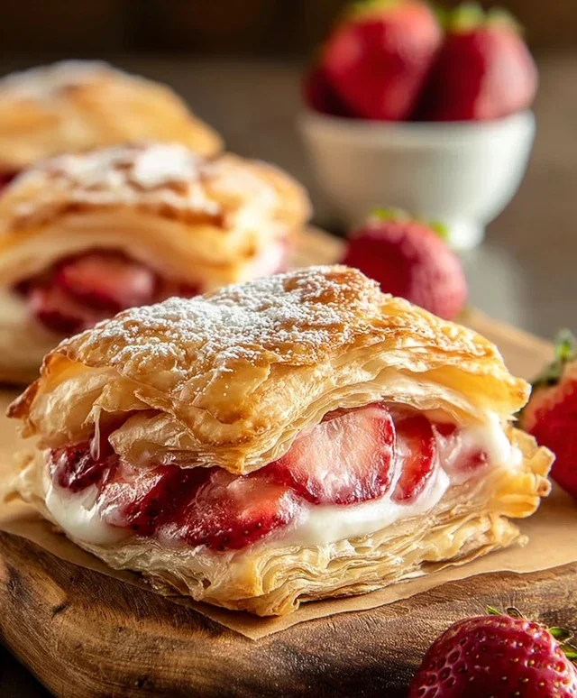 Strawberry Flaky Puffs