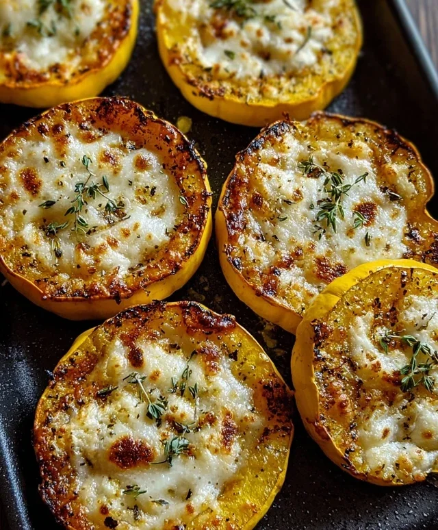 Cheesy Baked Squash Rounds