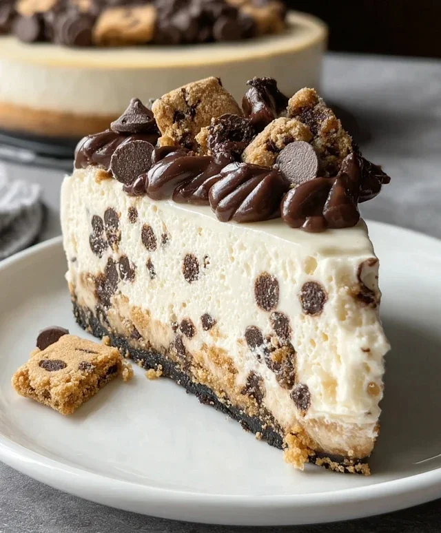 No Bake Cookie Dough Cheesecake