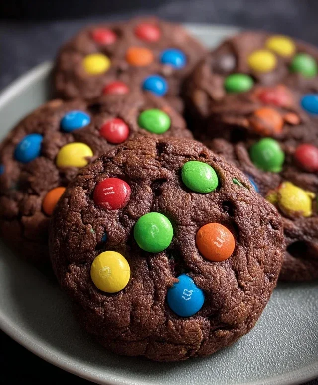 Chocolate M&M Cookies