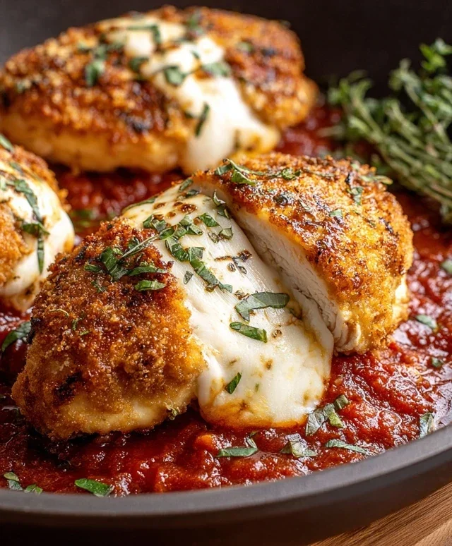 Stuffed Chicken Parmesan Dish