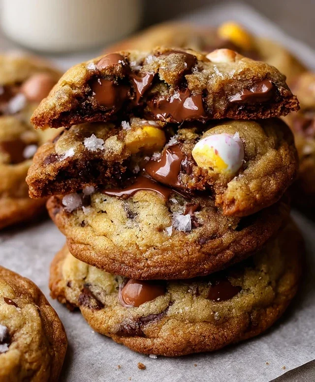 Brown Butter Cadbury Egg Cookies