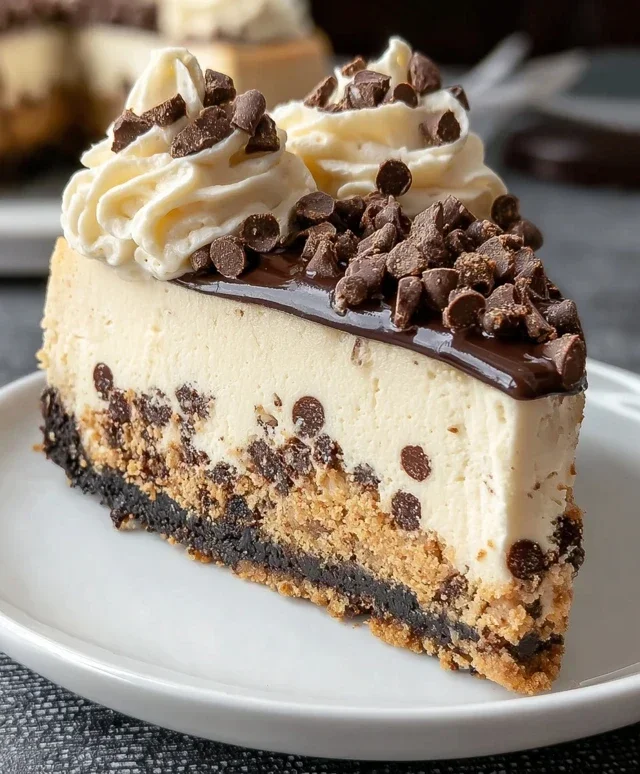 No Bake Cookie Dough Cheesecake